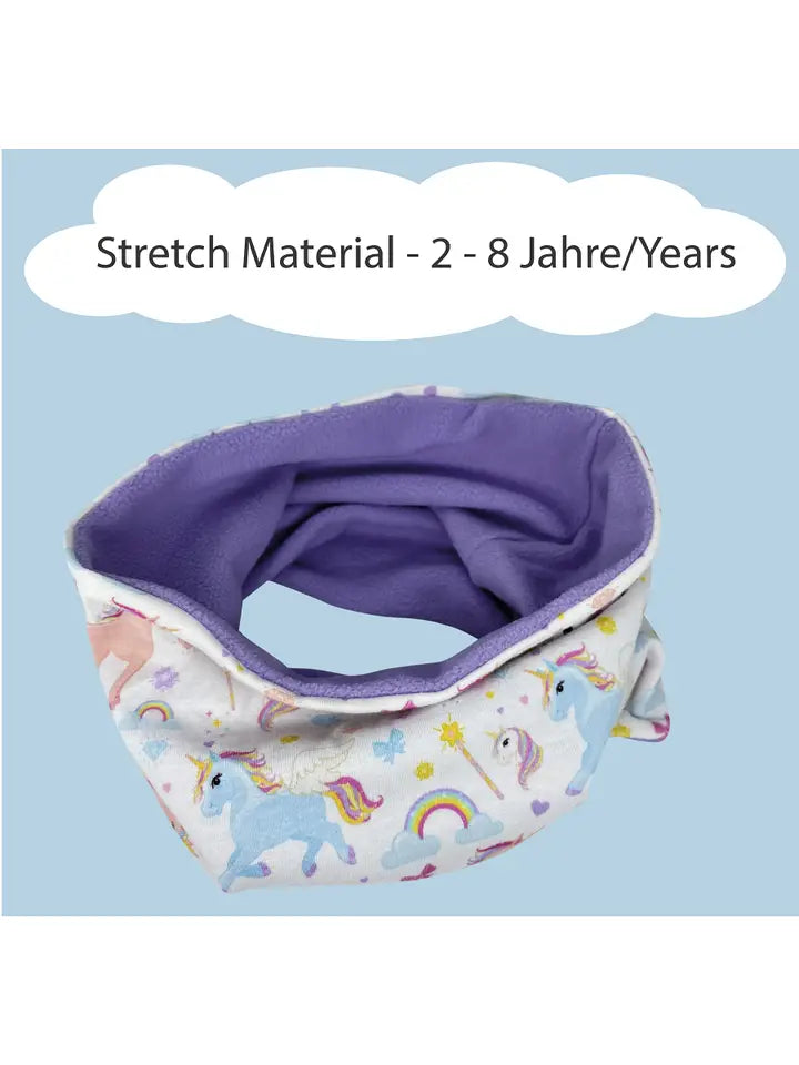 Kinder Winter Mütze & Loop Schal Einhorn