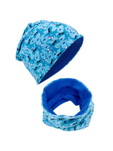 Kinder Winter Mütze & Loop Schal Haifisch