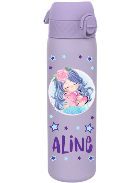 Edelstahl Trinkflasche Ion8 500ml Lavendel