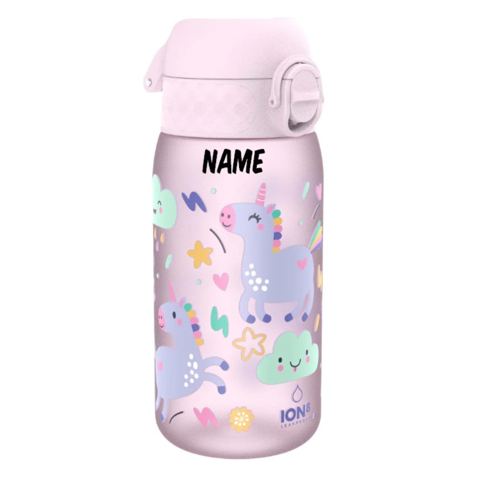 Kinder Trinkflasche Ion8 400ml mit Motiv Einhorn