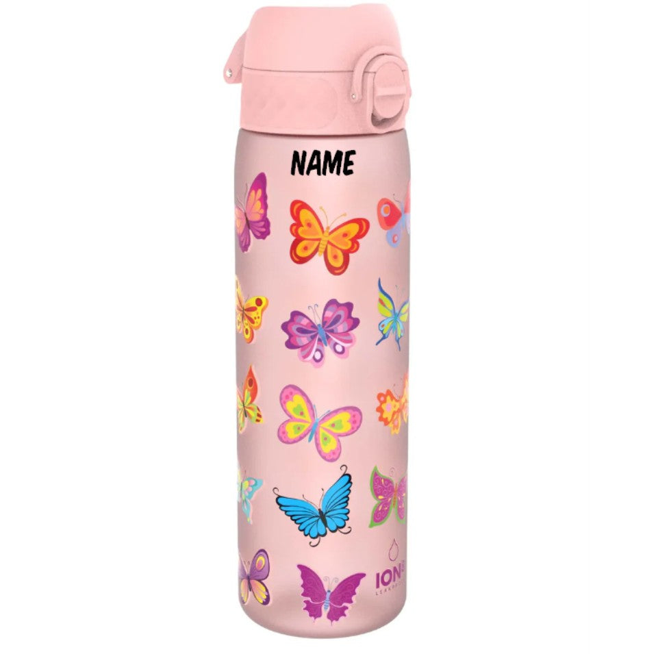 Trinkflasche Ion8 500ml mit Motiv Schmetterling Rosa
