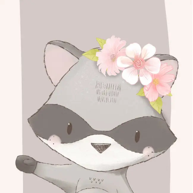 Mini Grusskarte Waschbär