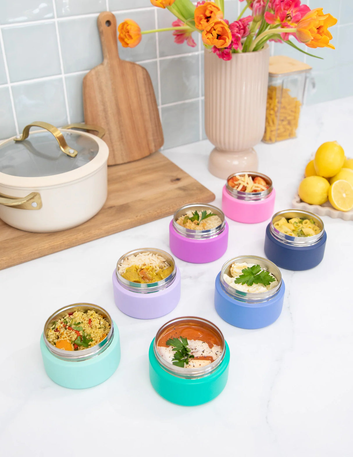 Thermobehälter Lunchbox MontiiCo Klein Marine Mint