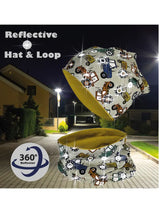 Kinder Übergangs Mütze & Loop Schal Reflektierend Traktor