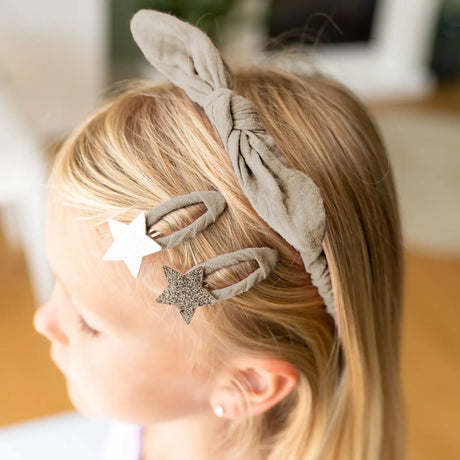 Musselin Haar-Accessoires Set Natural