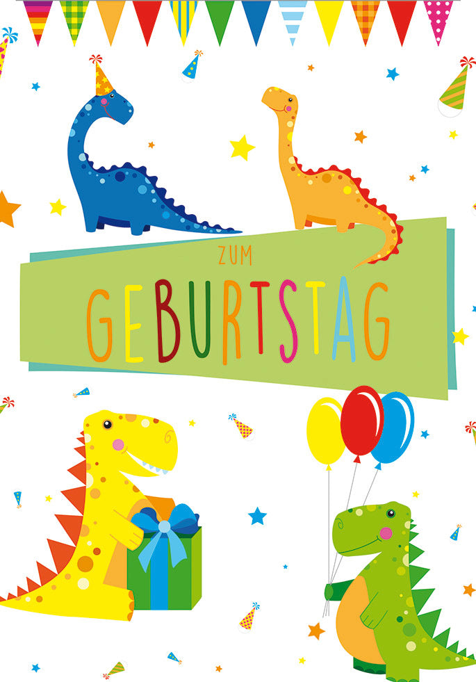 Geburtstagskarte Dinoparty