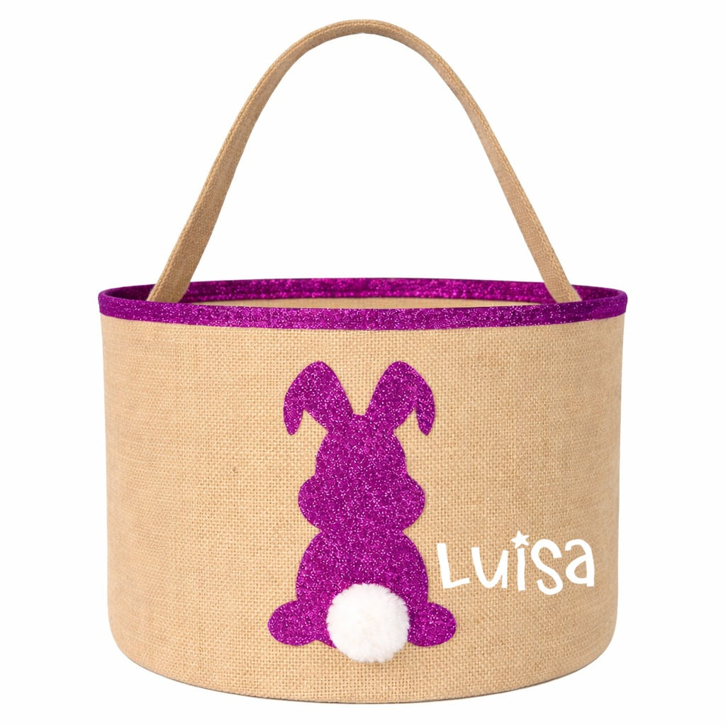 Osternest und Osterkorb Tasche Hase Glitzer Pink