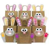 Osternest Papiertaschen Osterhasen Pink / Lila / Orange