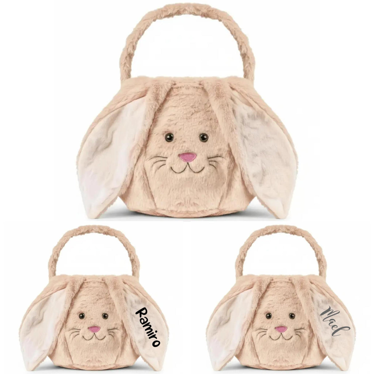 Osternest und Osterkorb Tasche Kuschelhase Beige
