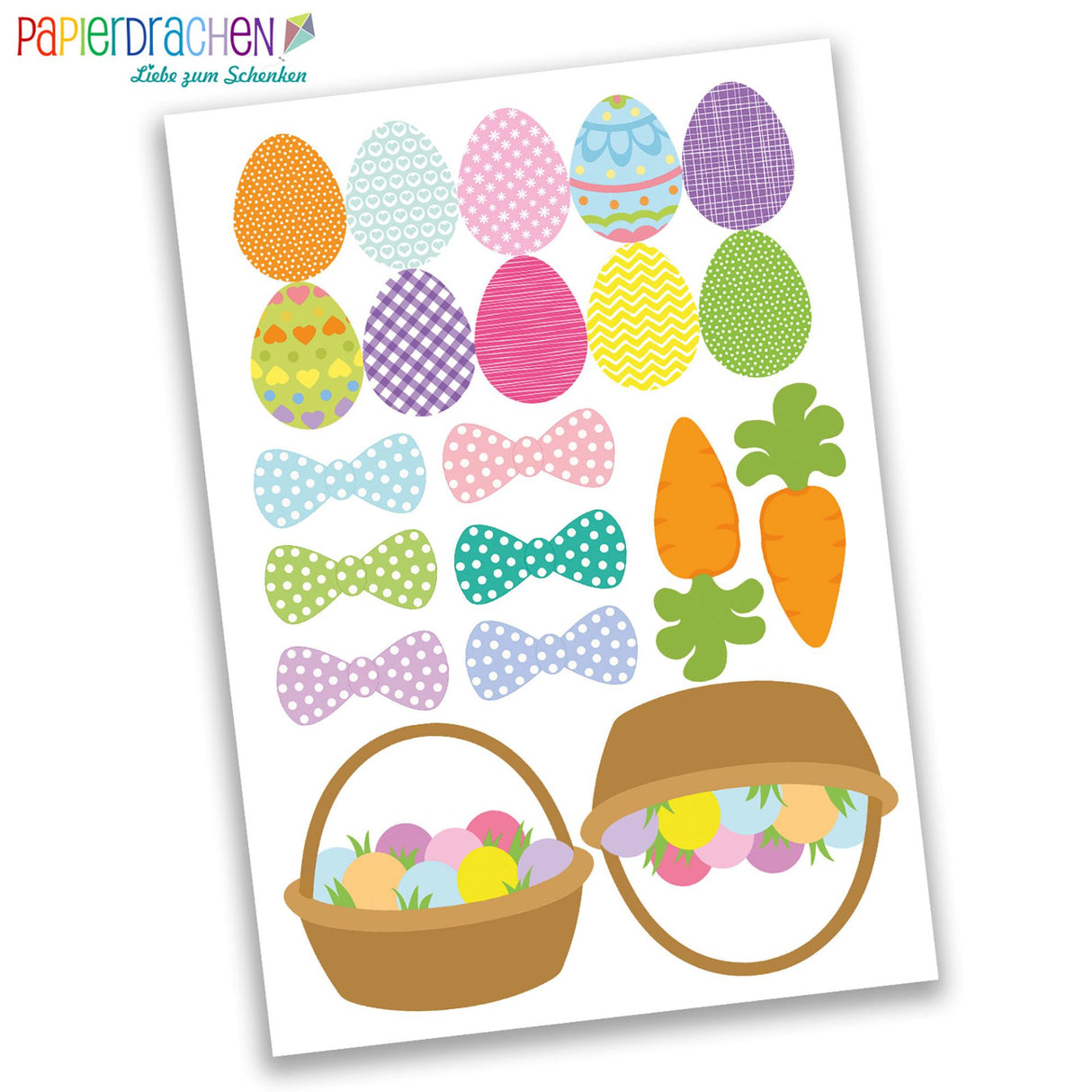 Osternest Papiertüten Osterhasen Bunt