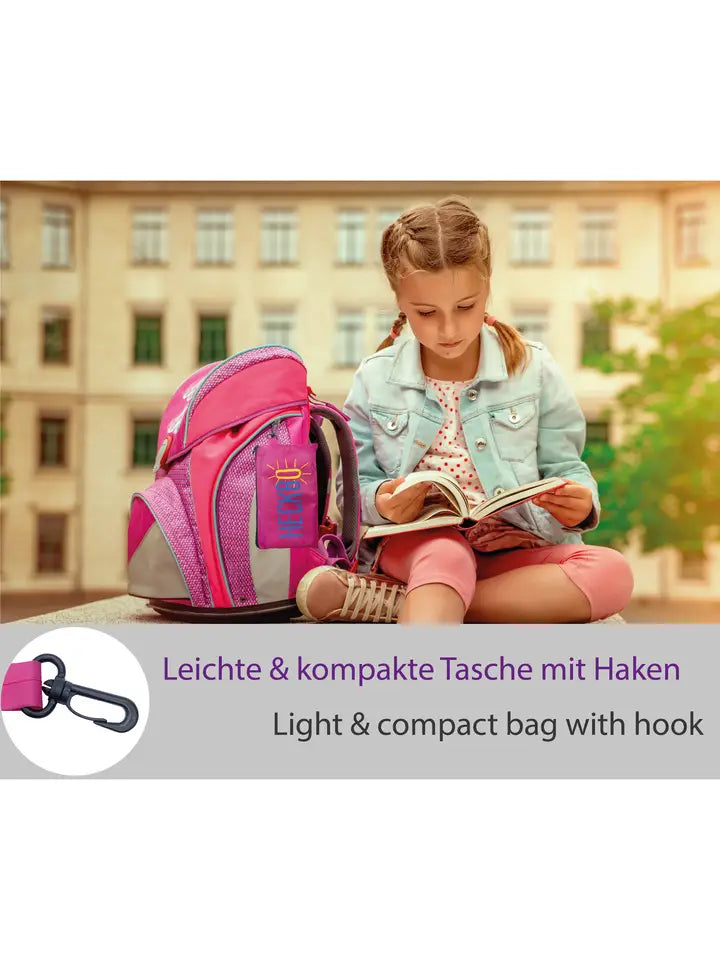 Regenschutzhülle mit Reflektoren für Schulrucksack Einhorn