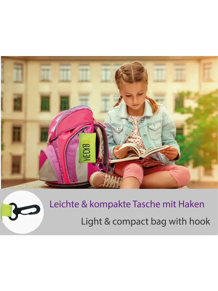 Regenschutzhülle mit Reflektoren für Schulrucksack Haifisch