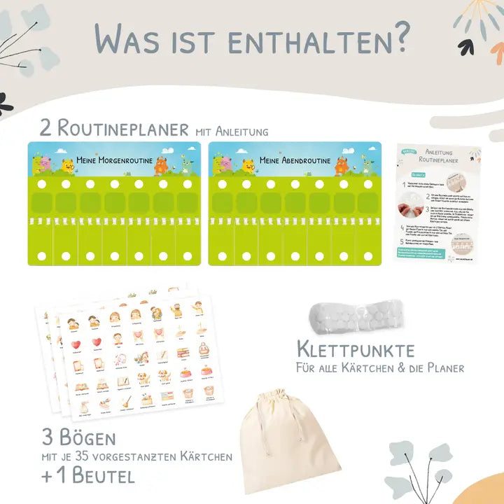 Routineplaner (Morgen & Abend) - Motiv Monster Mutmacherbande