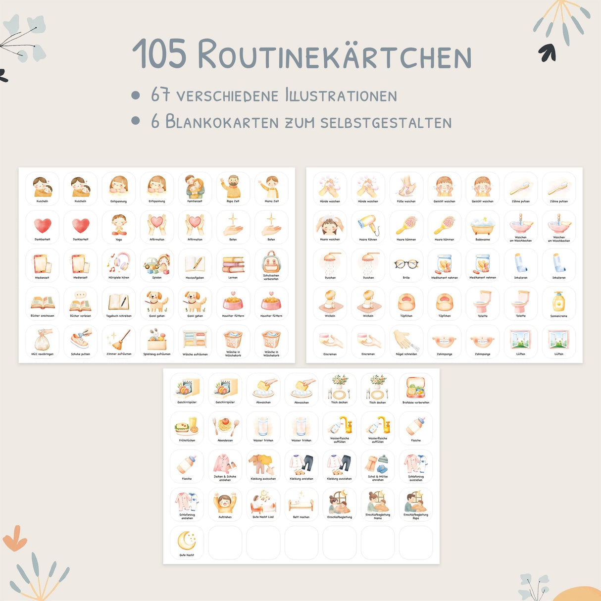 Routineplaner (Morgen & Abend) - Motiv Monster Mutmacherbande