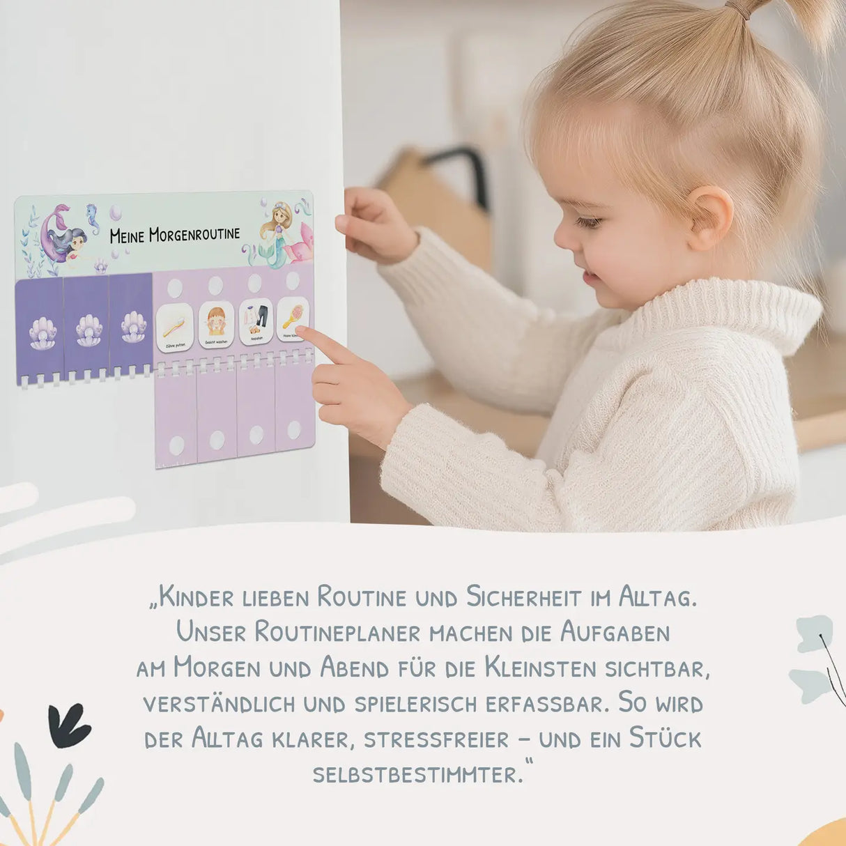 Routineplaner (Morgen & Abend) - Motiv Meerjungfrau