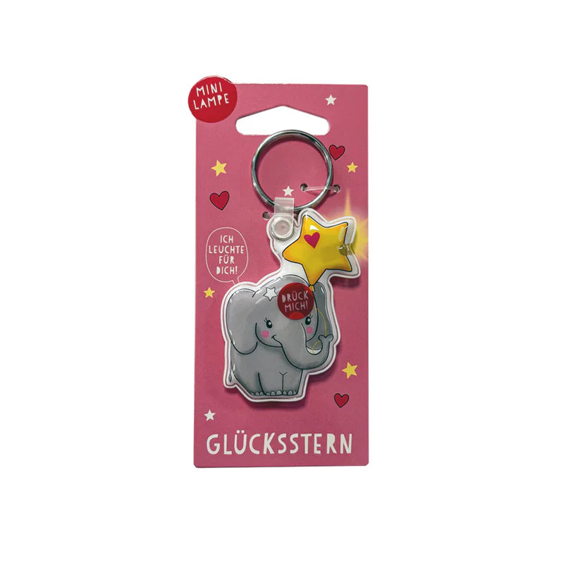 Anhänger mit LED Lampe Elefant
