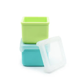 Snackbehälter XL aus Silikon Blau / Grün
