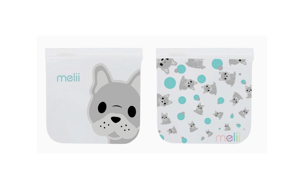 Lunchbag & Snackbeutel wiederverwendbar 2er Set Bulldoge
