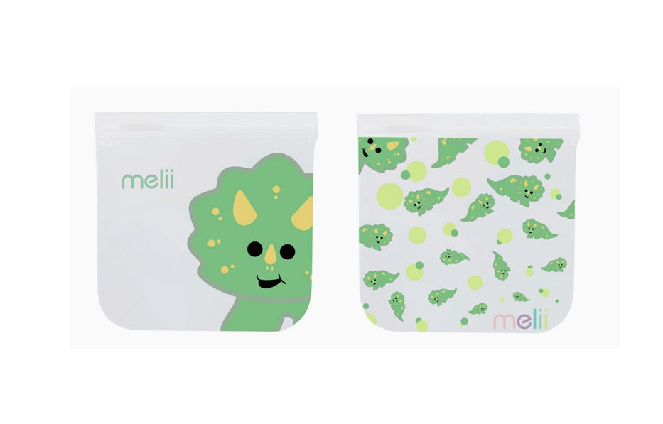 Lunchbag & Snackbeutel wiederverwendbar 2er Set Dino