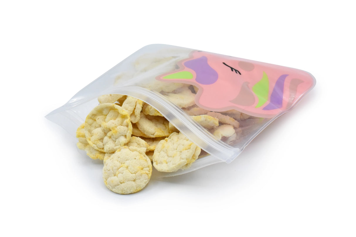 Lunchbag & Snackbeutel wiederverwendbar 2er Set Einhorn