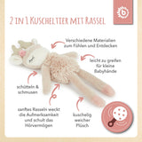 Kuscheltier Hirsch mit Rassel