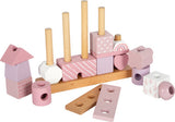 Holz Stapelhaus Rosa
