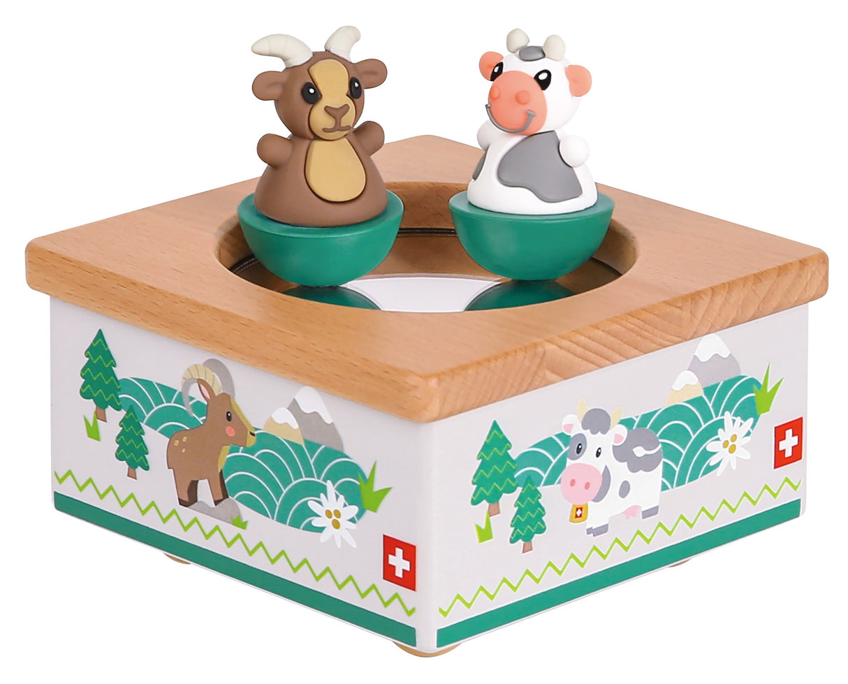 Musikdose und Spieluhr Kuh & Steinbock