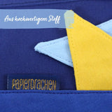 Stoff Wimpelkette Blau Gelb