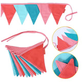 Stoff Wimpelkette Rosa Mint