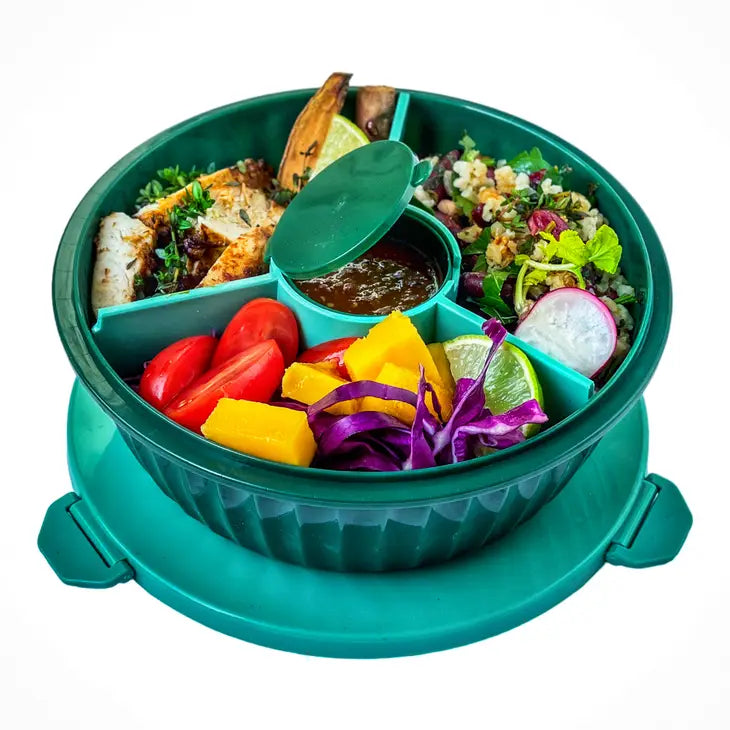 Yumbox Poke Bowl mit 3 Unterteilungen Grün