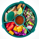 Yumbox Poke Bowl mit 3 Unterteilungen Grün