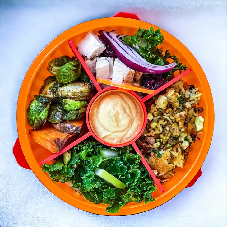 Yumbox Poke Bowl mit 3 Unterteilungen Orange