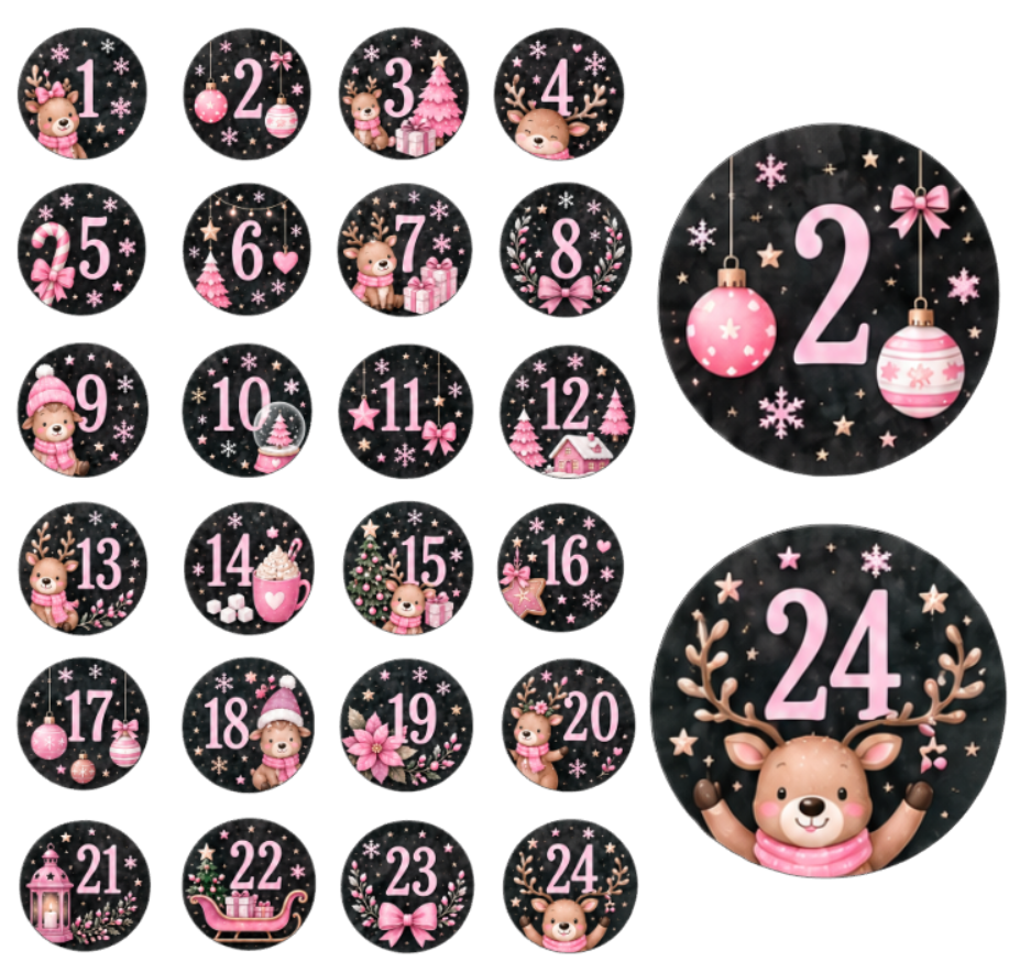 Adventskalender Zahlensticker 17