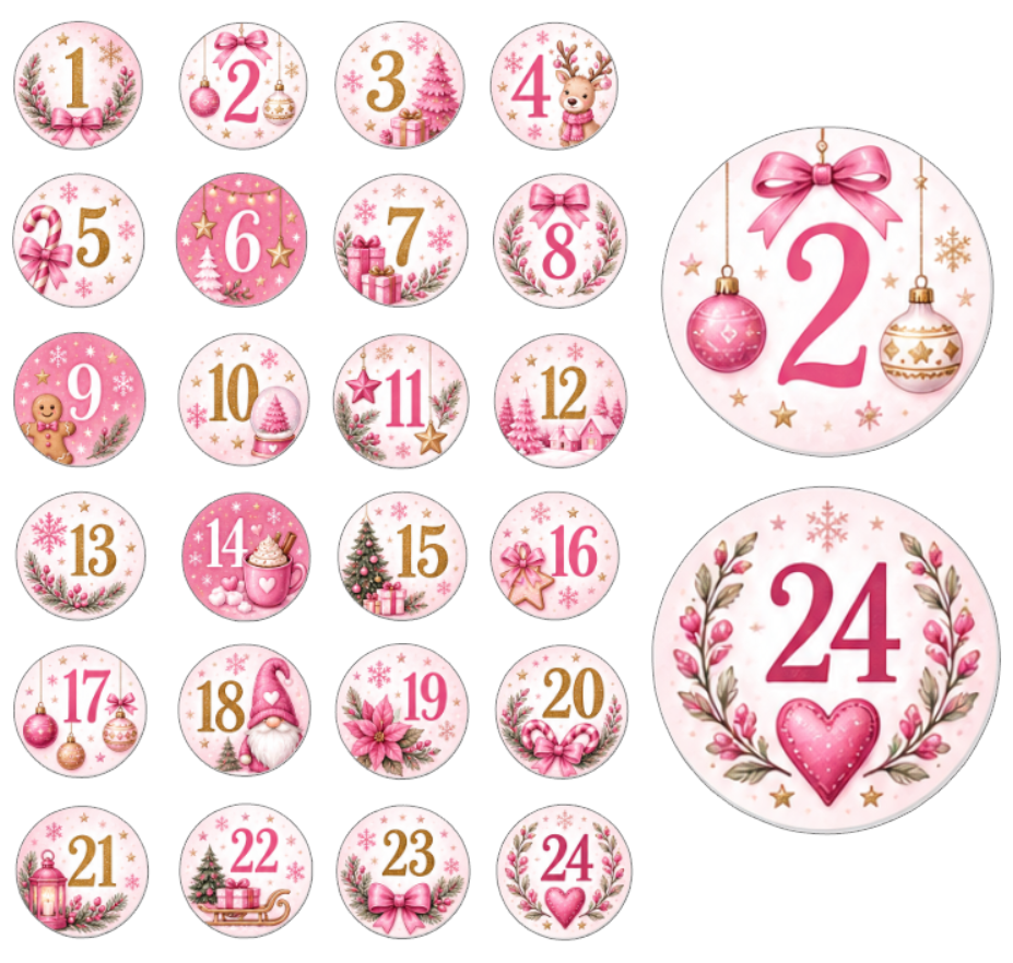 Adventskalender Zahlensticker 18