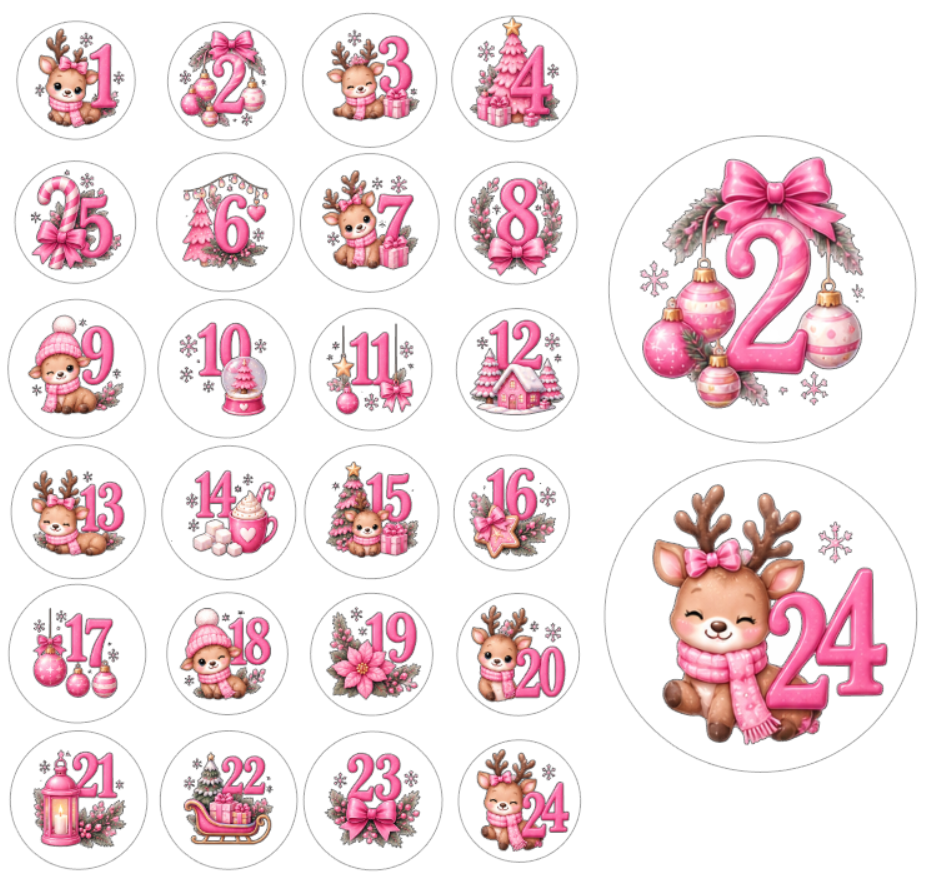 Adventskalender Zahlensticker 19