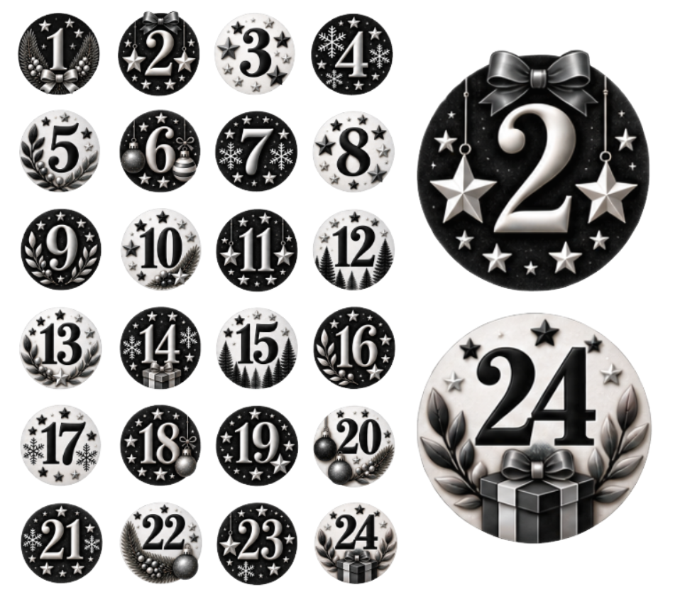 Adventskalender Zahlensticker 26
