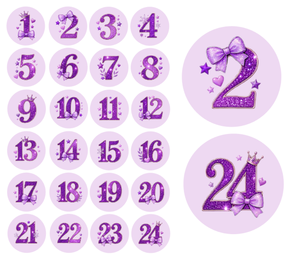 Adventskalender Zahlensticker 27