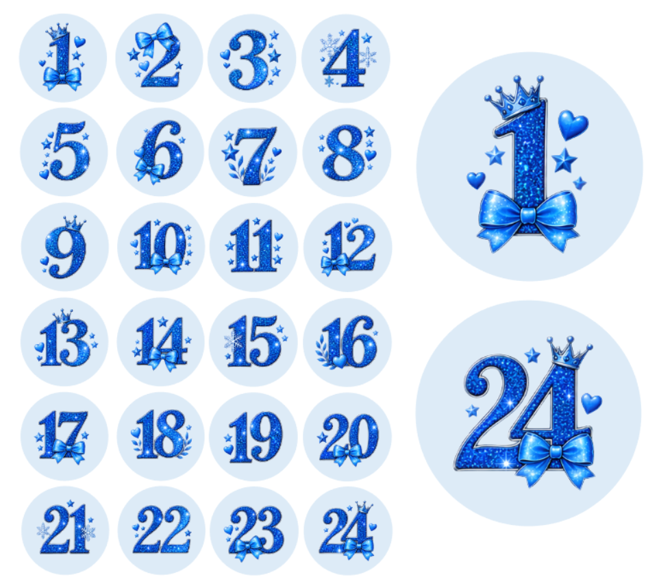 Adventskalender Zahlensticker 31