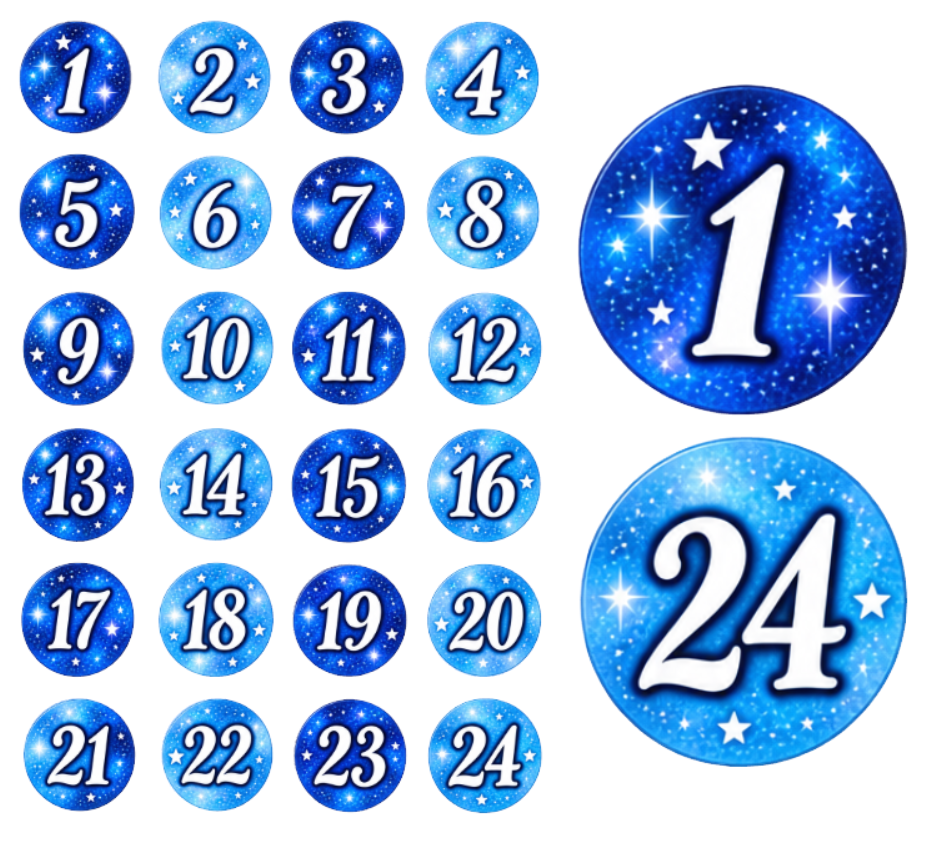 Adventskalender Zahlensticker 37