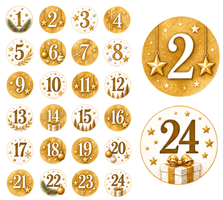 Adventskalender Zahlensticker 41