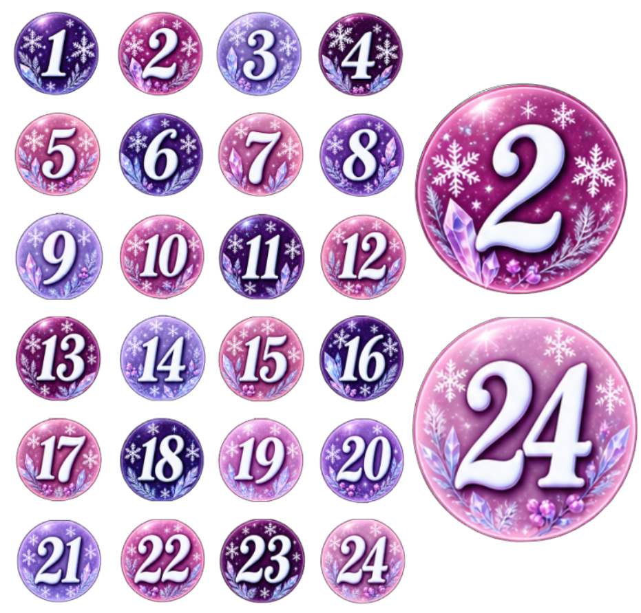 Adventskalender Zahlensticker 53