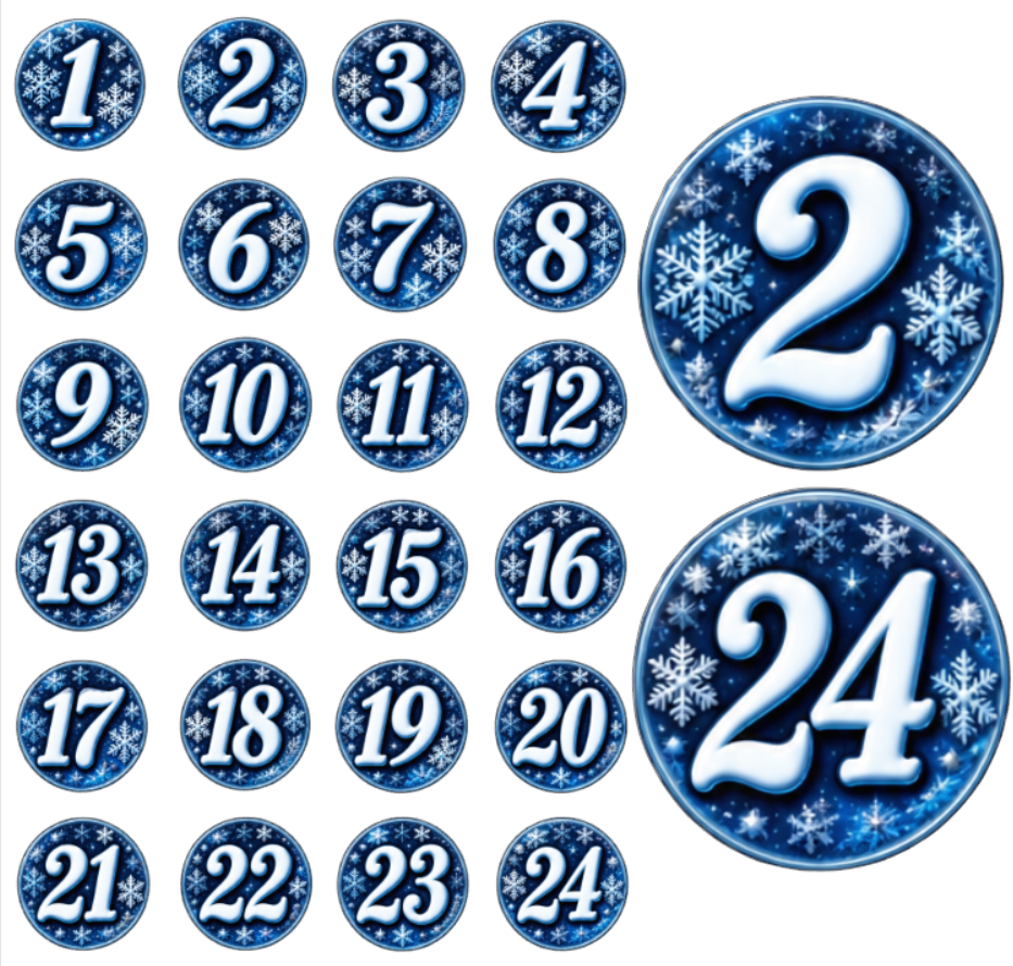 Adventskalender Zahlensticker 56