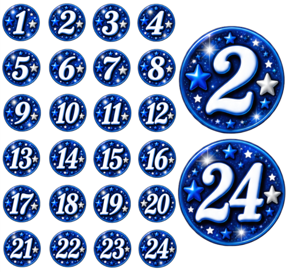 Adventskalender Zahlensticker 59
