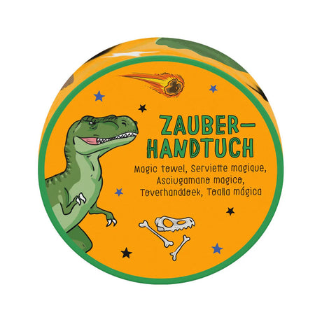 Magisches Handtuch Zauberhandtuch Dino Orange