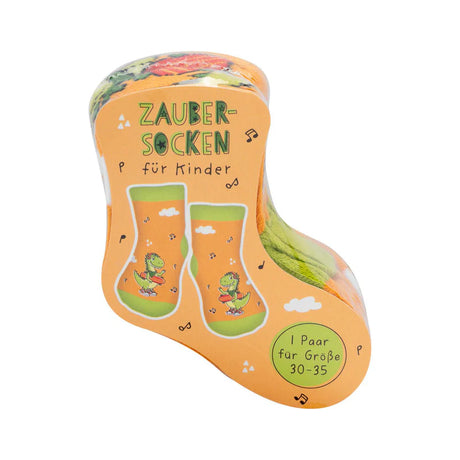 Zaubersocken Gross Dino Skateboard Orange