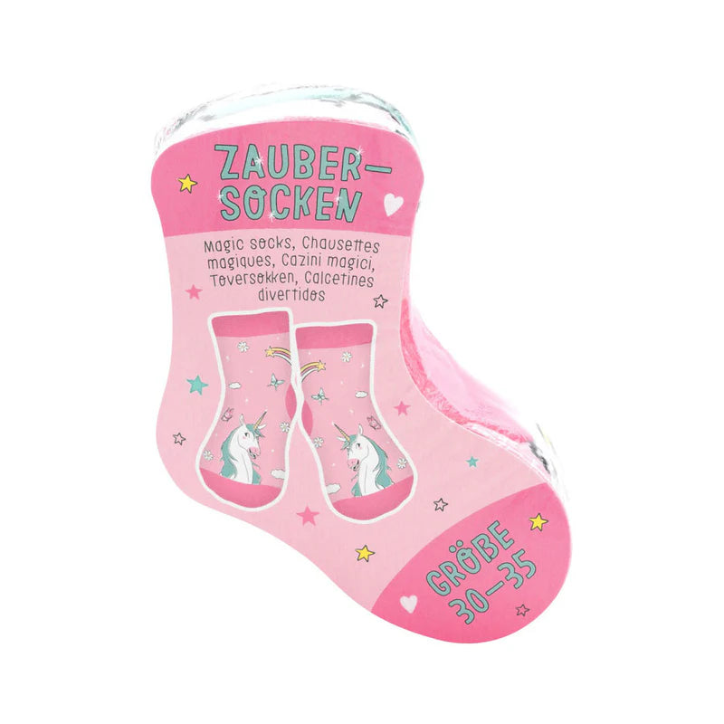Zaubersocken Gross Einhorn Rosa Schmetterling