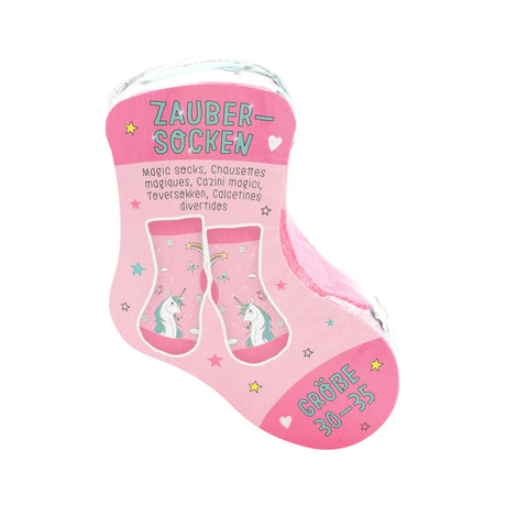 Zaubersocken Gross Einhorn Rosa Schmetterling