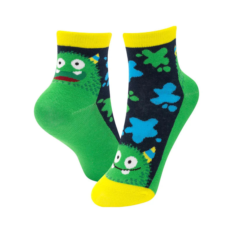 Zaubersocken Gross Monster Schwarz Grün