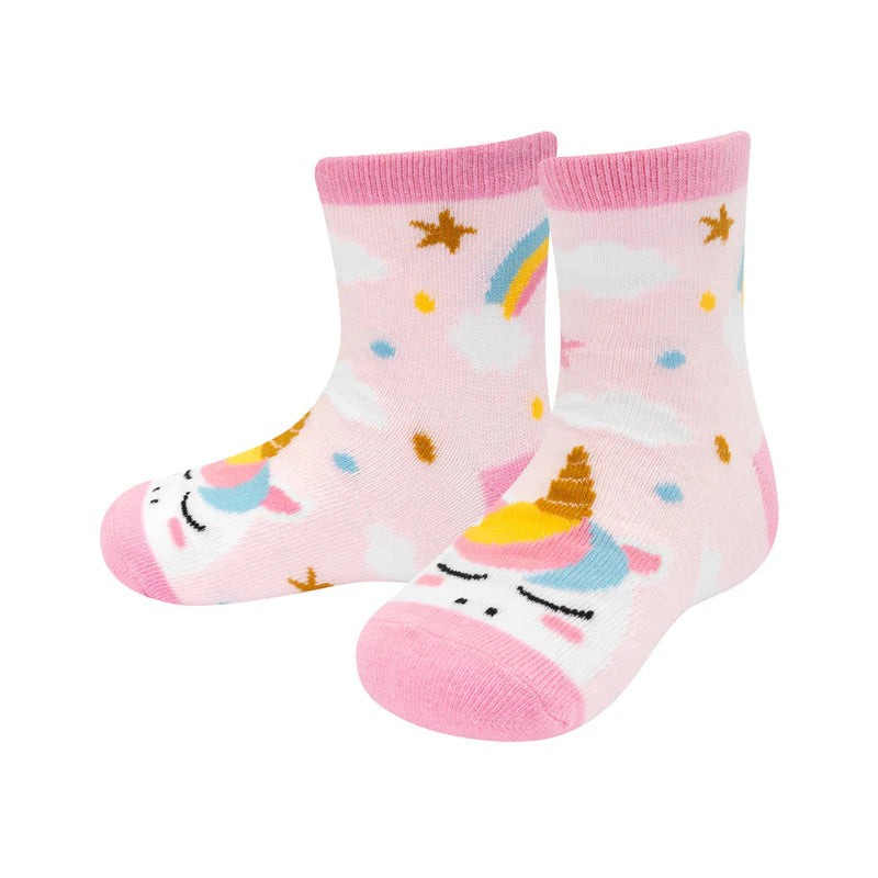 Zaubersocken Kleinkind Einhornkopf
