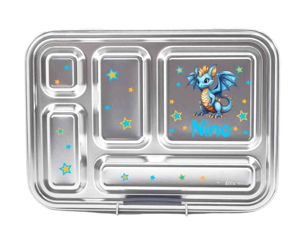 Edelstahl Znünibox Baurelia Box Eco mit 5 Unterteilungen Violett